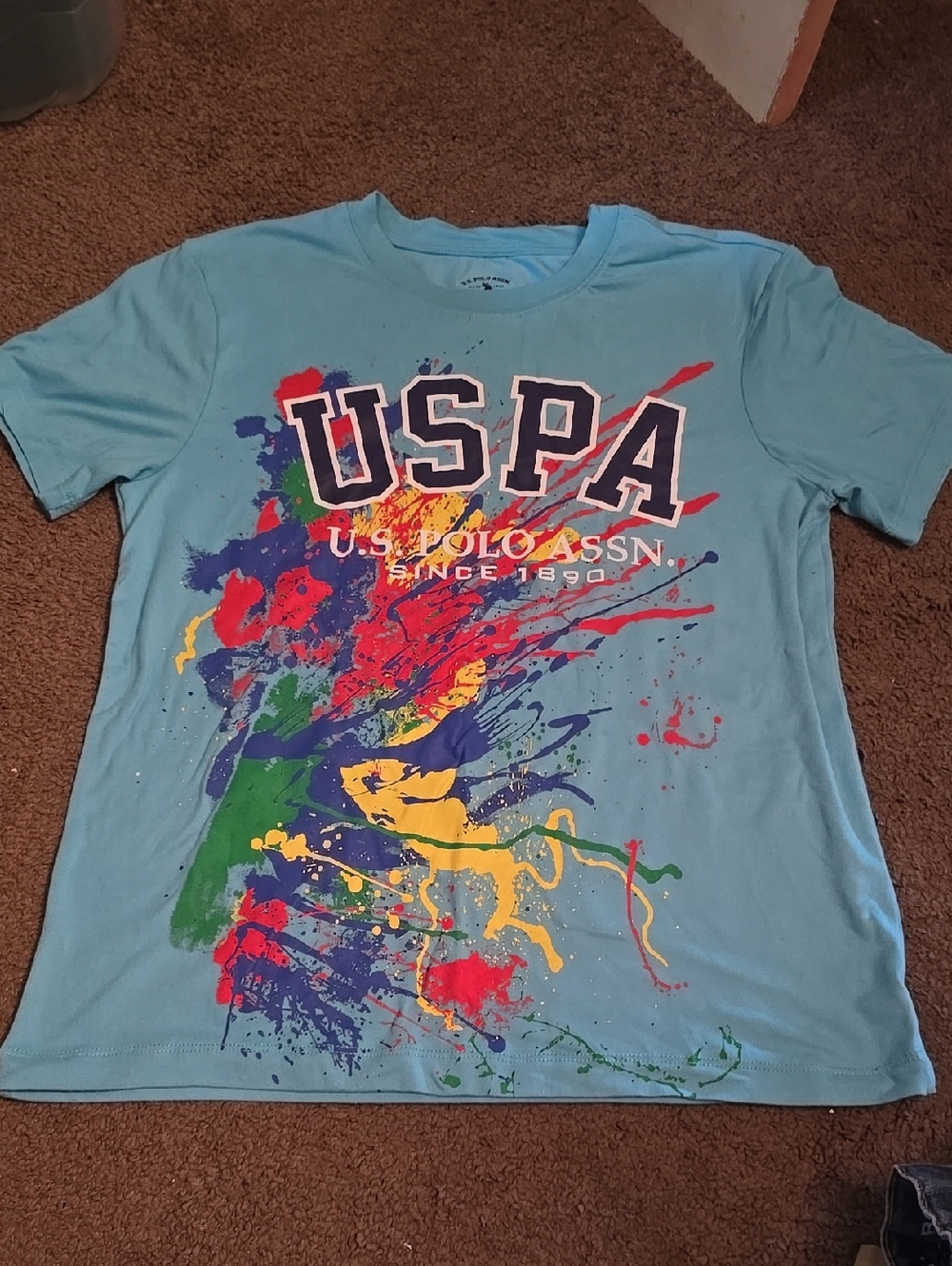 U.S. Polo Assn. Light Blue Splash Graphic Tee